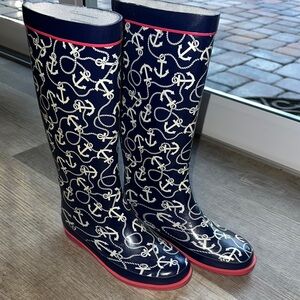 Nautical Anchor Rain Boots